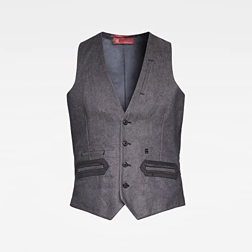 G-STAR RAW Tuxedo Waistcoat Casual Blazer, Raw Denim C518-001, S para Hombre