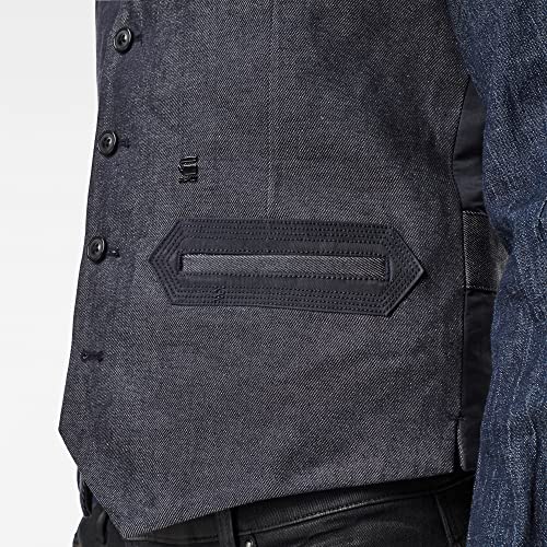 G-STAR RAW Tuxedo Waistcoat Casual Blazer, Raw Denim C518-001, S para Hombre