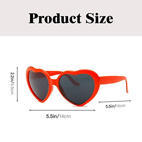 通用 Gafas de Efectos Especiales de Corazón, Gafas con Forma de Corazón de Amor, Gafas Corazon, Difracción Luz de Efectos, 3D, para Fiestas de Música al Aire Libr, Crear Una Atmósfera Romántica