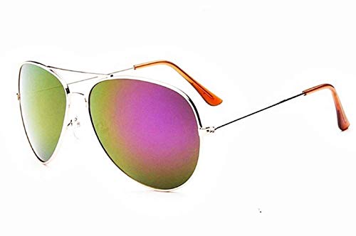 Gafas de sol con espejo para hombre - mujer - unisex - gota - clásico - montura dorada - lente rosa - primavera - otoño - invierno - verano