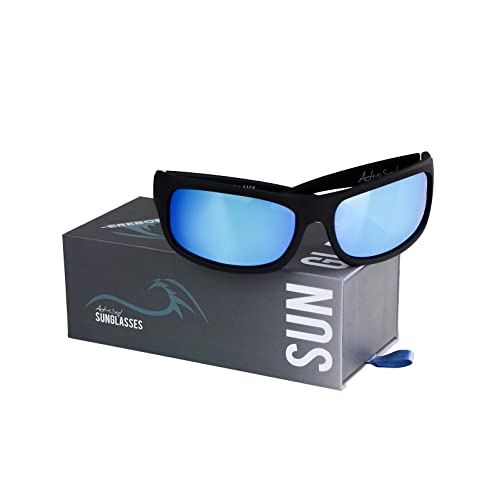 Gafas de sol polarizadas Erebos Cat. 4 especialmente oscuras | protección UV 400 | para sol extremo – montañas y mar | para fotofobia | gafas de sol deportivas para hombre y mujer | Talla L | negro