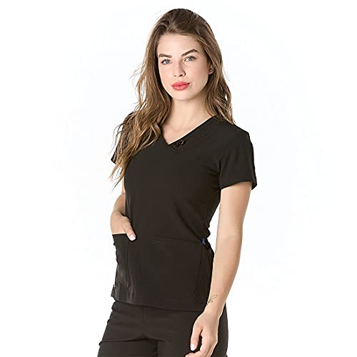 GALLANTDALE Casaca Sanitaria Brooklyn Mujer Repelente de Tela Spandex Negro L
