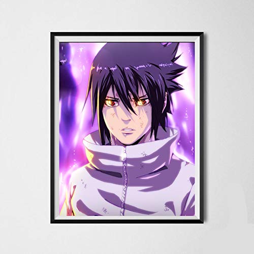 Gama Sennin Jiraiya Sasuke Anime Fan Art - Póster de lienzo para decoración de pared, 20 x 20 cm, sin marco, juego de 6