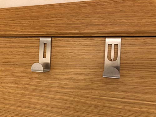 Gancho Decorativo Pared - Colgador Puerta Metal - Percha Metal para Puerta - Percha Letra o Símbolo - Acero Inoxidable Satinado (Letra D)