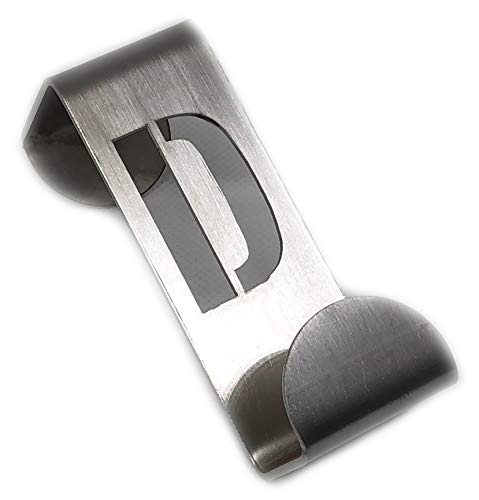 Gancho Decorativo Pared - Colgador Puerta Metal - Percha Metal para Puerta - Percha Letra o Símbolo - Acero Inoxidable Satinado (Letra D)