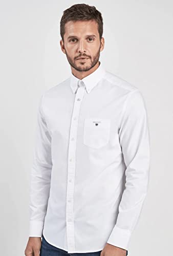 GANT The Oxford Shirt Reg BD Camiseta Deporte, Blanco (White), XX-Large para Hombre
