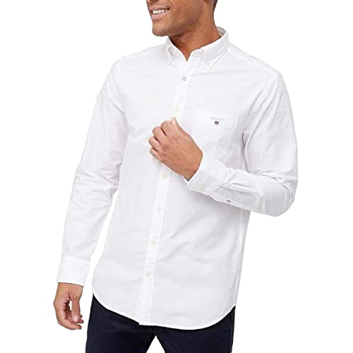 GANT The Oxford Shirt Reg BD Camiseta Deporte, Blanco (White), XX-Large para Hombre