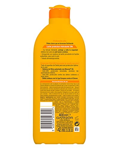 Garnier Delial Leche Protectora Ultra-Hidratante FPS30 - Total: 400 ml