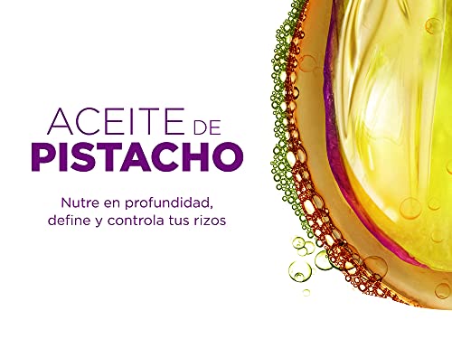 Garnier Fructis, Crema Sin Aclarado Nutri Rizos Secado al Aire, para Pelo Rizado u Ondulado, Con Pectina de Fruta y Aceite de Pistacho, Nutre y Define tu Rizos Sin Secador, Pack 3x400ml
