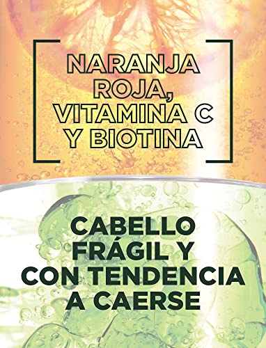 Garnier Fructis Pack Champú + Acondicionador + Tratamiento para Pelo con Tendencia a caerse, Naranja Roja, Vitamina C y Biotina, Limpia, Nutre, Vitamin Force, Pack de 3 Productos
