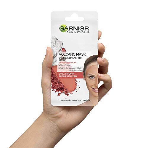 Garnier - Skin Active Rescue Mask, Mascarilla Facial Minimizadora de Poros con Piedras Volcánicas