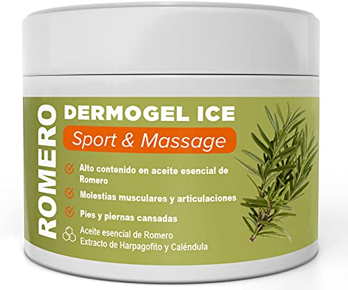 GEL CREMA ROMERO - Ayuda a aliviar y calmar las molestias musculares y de articulaciones - 300ml - Alto contenido en aceite esencial de Romero y extractos de Harpagofito y Caléndula