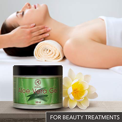Gel de Aloe Vera 300ml - Calmante Aloe Vera para Todo Tipo de Piel - Aloe Barbadensis - Cuidado Natural de la Piel y el Cabello - Gel de Aloe Vera Refrescante e Hidratante Rostro Cuerpo