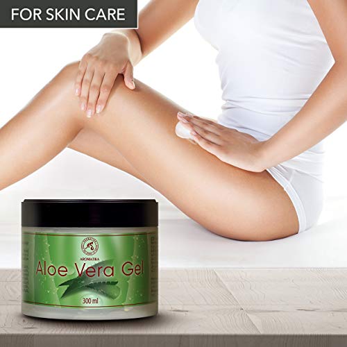 Gel de Aloe Vera 300ml - Calmante Aloe Vera para Todo Tipo de Piel - Aloe Barbadensis - Cuidado Natural de la Piel y el Cabello - Gel de Aloe Vera Refrescante e Hidratante Rostro Cuerpo