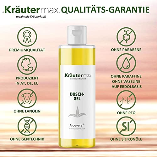 Gel de ducha de aloe vera gel limpiador con gel de aloe vera para cuerpo y cabello 1 x 250 ml