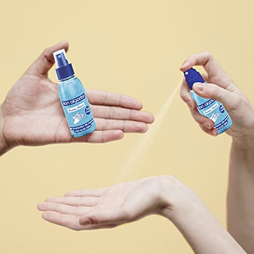 Gel Limpiador De Manos Hidroalcohólico Don Algodon Aroma Clásico 70% Alcohol. Formato Spray 100 ml, (4 Uds)