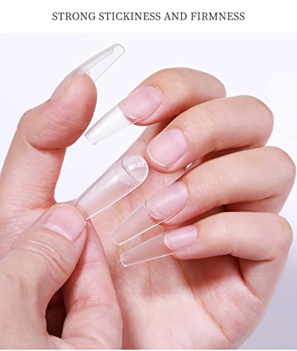 Gel Nail Art Glue, Solid Nail Tips Gel Glue, 3 in 1 Nail Glue Gel, Super Strong Nail Glue for Acrylic Nails, Art Glue Nail Glue Gel Nail Art Rhinestone Glue Gel (2PCS)