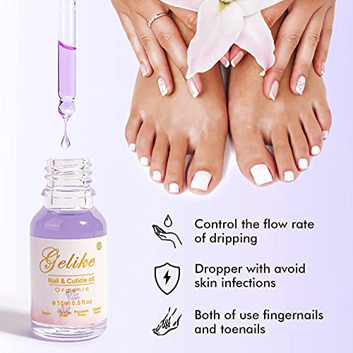 Gelike Aceite Orgánico Cutículas Vitamina B Vitamina E Aceites Esencial Hidratar Secas Aceites Cutículas Tratamiento Aceite Dañadas Cuidado Pluma Reparación Crecimiento Perfumado Lavanda Oler