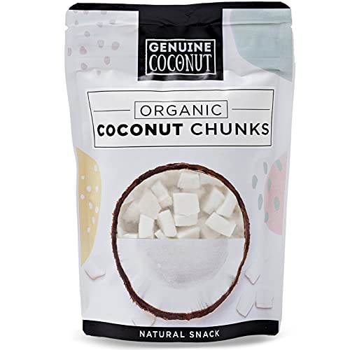 Genuine Coconut Trozos de coco orgánico - 5 Unidades de 100 g