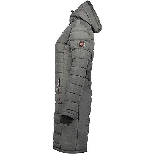 Geographical Norway AROMA LADY - Chaqueta Acolchada Para Mujer - Chaqueta Cálida De Invierno - Chaqueta De Manga Larga Con Capucha Acolchado Ligero ANTRACITA M