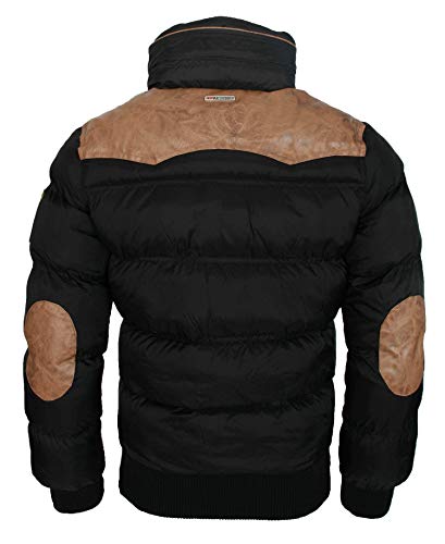 Geographical Norway Cálida chaqueta de invierno acolchada para hombre Negro XL