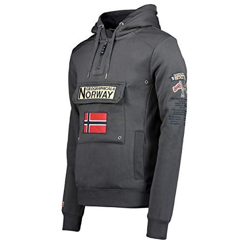 Geographical Norway - Sudadera DE Hombre GYMCLASS Gris Oscuro L