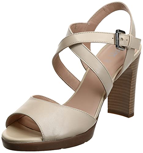 Geox D ANNYA HIGH SANDAL D Sandalias Con Punta Abierta Mujer, Beige (Sand C5004), 40 EU