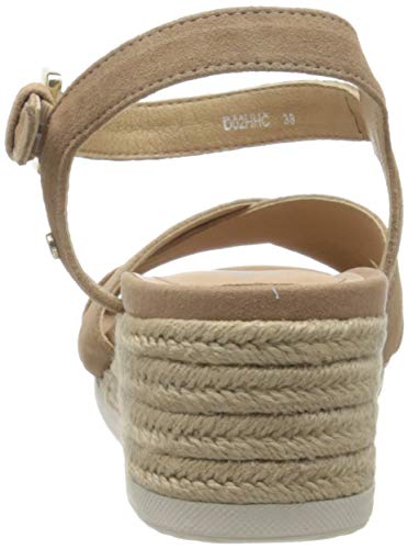 Geox D ISCHIA CORDA C Sandalias Con Punta Abierta Mujer, Beige (Dk Skin C8191), 39 EU