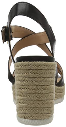 Geox D Ponza A, Sandalias con Plataforma Mujer, Negro (Black C9999), 37 EU