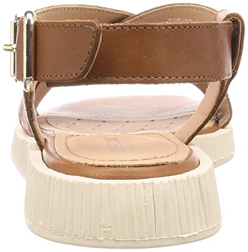 Geox D Taormina F, Sandalias con Punta Abierta Mujer, Marrón (Cognac C6001), 40 EU