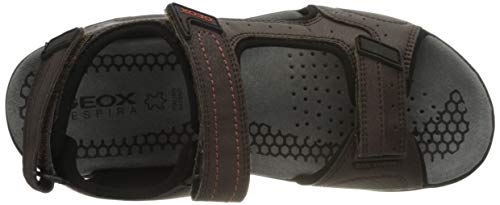 Geox U TEVERE A, Sandalias con Punta Abierta Hombre, Marrón (Coffee C6009), 40 EU