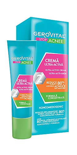 Gerovital Stop Acnee, Crema ultraactiva, por tipo de piel: Acneica Combinada Grasa, 15 ml