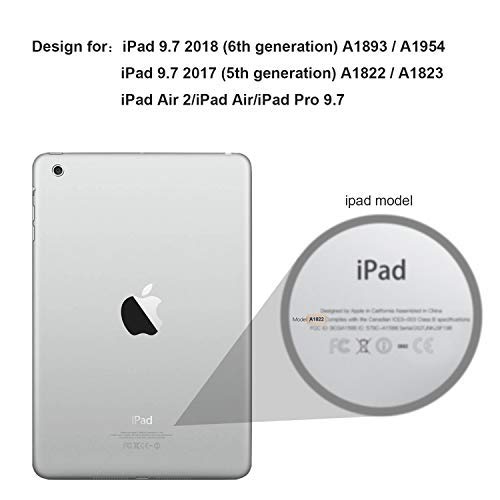 Gerutek [2 Packs] Protector Pantalla iPad 9,7 Pulgadas, 2018/2017, 6ª/5ª generación, iPad Air 1, iPad Air 2, iPad Pro 9,7", Dureza 9H, Ultra Transparente, Antiarañazos, Antihuellas Cristal Templado