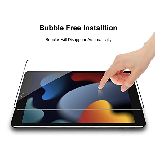Gerutek [2 Piezas] Protector Pantalla para iPad 9 / iPad 8 / iPad 7 Generación 10,2 Pulgadas, Dureza 9H, Ultra transparente, Antiarañazos, Antihuellas Protector Templado para iPad 10.2 2021/2020/2019