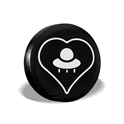 GFHTH Cubierta de neumáticos a Prueba de Polvo y Resistente al Agua de Estilo Moderno, Cubiertas de neumáticos universales de Alien Love para remolques, vehículos Todo Terreno, Camiones y Muchos vehí