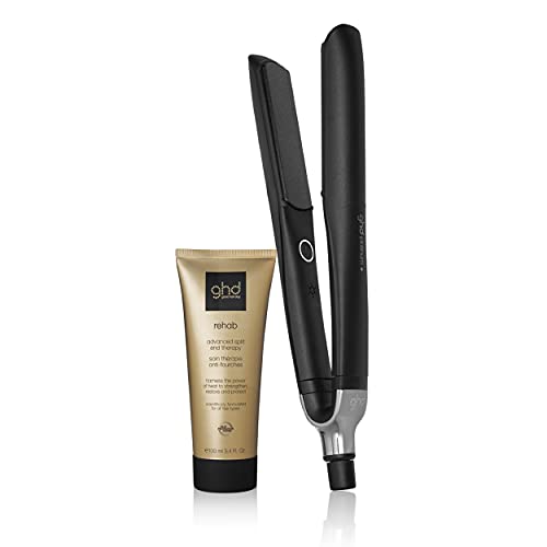 ghd power dúo - plancha de pelo ghd platinum+ y tratamiento reparador para puntas abiertas ghd rehab