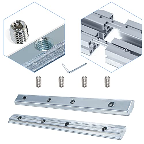GIAK Conector Recto de Aluminio 4 piezas Conector de Línea Recta 30X30 Ranuras Conector de Perfil 8 Perfiles para Perfil Arquitectónico perfil de Aluminio