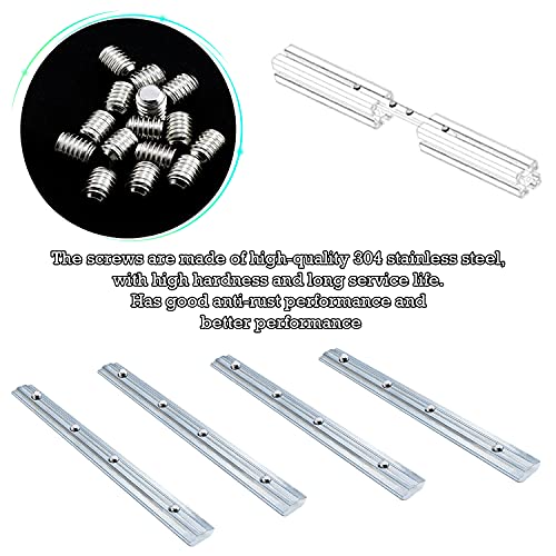 GIAK Conector Recto de Aluminio 4 piezas Conector de Línea Recta 30X30 Ranuras Conector de Perfil 8 Perfiles para Perfil Arquitectónico perfil de Aluminio