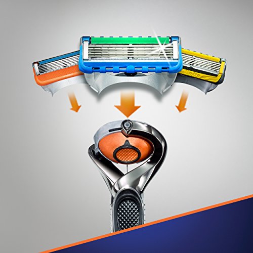 Gillette Fusion5 ProGlide Maquinilla, Tecnología FlexBall, se Adapta a los Contornos, Elimina Casi Todo el Pelo