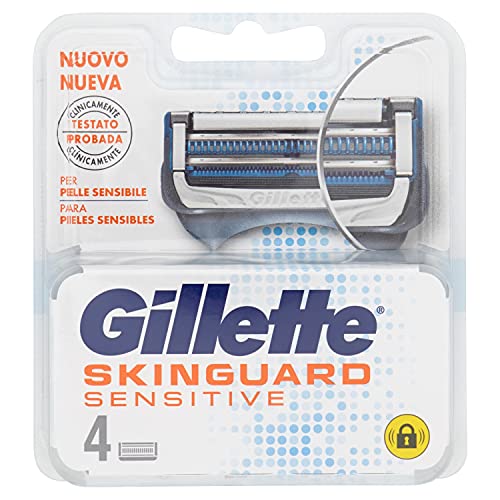 Gillette SkinGuard Sensitive Maquinillas Para Hombre 4 Recambios