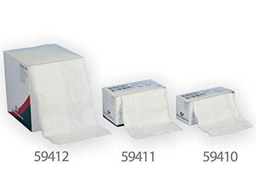 Gima - Rollos de gasa 100% algodón, detectables a los rayos X, 8 capas, 20 hilos/cm², medida 10 cm x 2 m