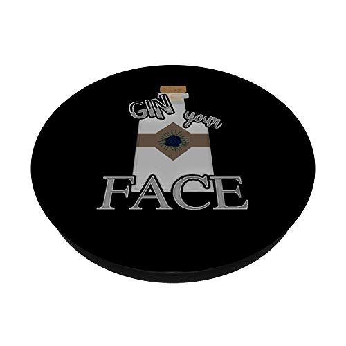 Gin your face Gin Trinker - Juego de palabras para ginebra PopSockets PopGrip Intercambiable