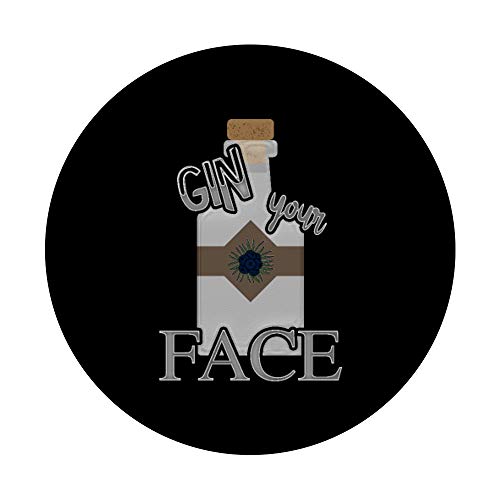 Gin your face Gin Trinker - Juego de palabras para ginebra PopSockets PopGrip Intercambiable