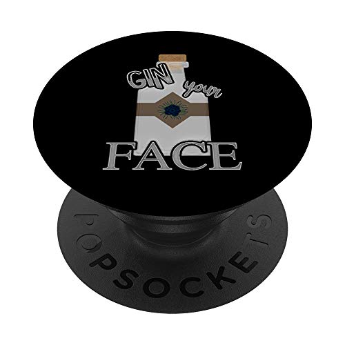 Gin your face Gin Trinker - Juego de palabras para ginebra PopSockets PopGrip Intercambiable