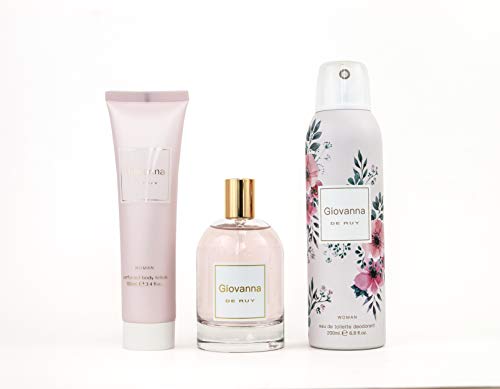 GIOVANNA DE RUY Bff Estuche De Regalo Para Mujer, Eau De Toilette 100 Ml, Desodorante En Spray 200 Ml Y Body Lotion 100 Ml, color Rosa - Pack de 3