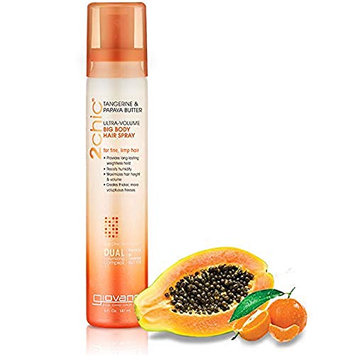 Giovanni 2chic - Spray para el cabello con mandarina y manteca de papaya, 5 onzas líquidas