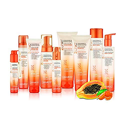 Giovanni 2chic - Spray para el cabello con mandarina y manteca de papaya, 5 onzas líquidas
