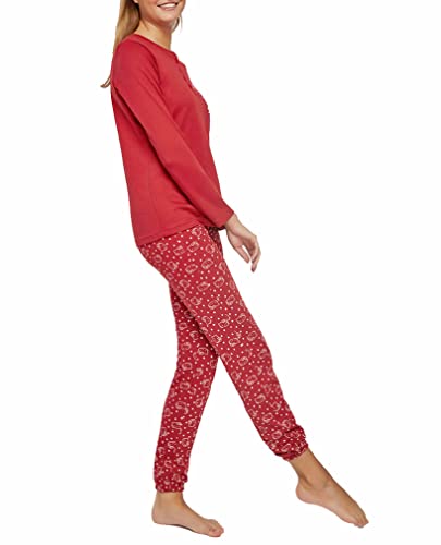 GISELA 2/1845 - Pijama Mujer Hello Kitty Rojo Navidad Mujer Color: Rojo Talla: x-Large