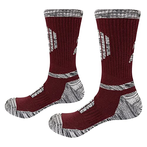 GiveGift YUEDGE 5 Pares Termicos Calcetines de Algodón para Hombre Calcetines de Montaña Senderismo talón y puntera reforzados almohadilla Transpirable Trabajo Botas Calcetines L