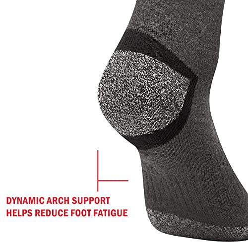 GiveGift YUEDGE Gruesos Termicos Calcetines de Algodón para Hombre Calcetines de Montaña Senderismo con talón y puntera reforzados almohadilla Trabajo Botas Calcetines Gris 5 Pares XL